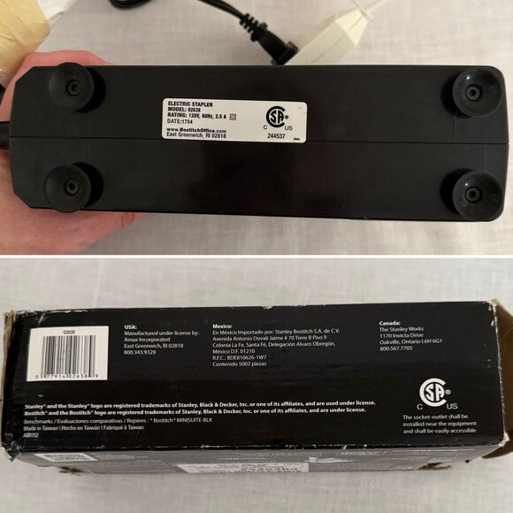 Stanley Bostitch Impulse 25 Electric Stapler Desktop Standard Staples Black - Picture 7 of 8